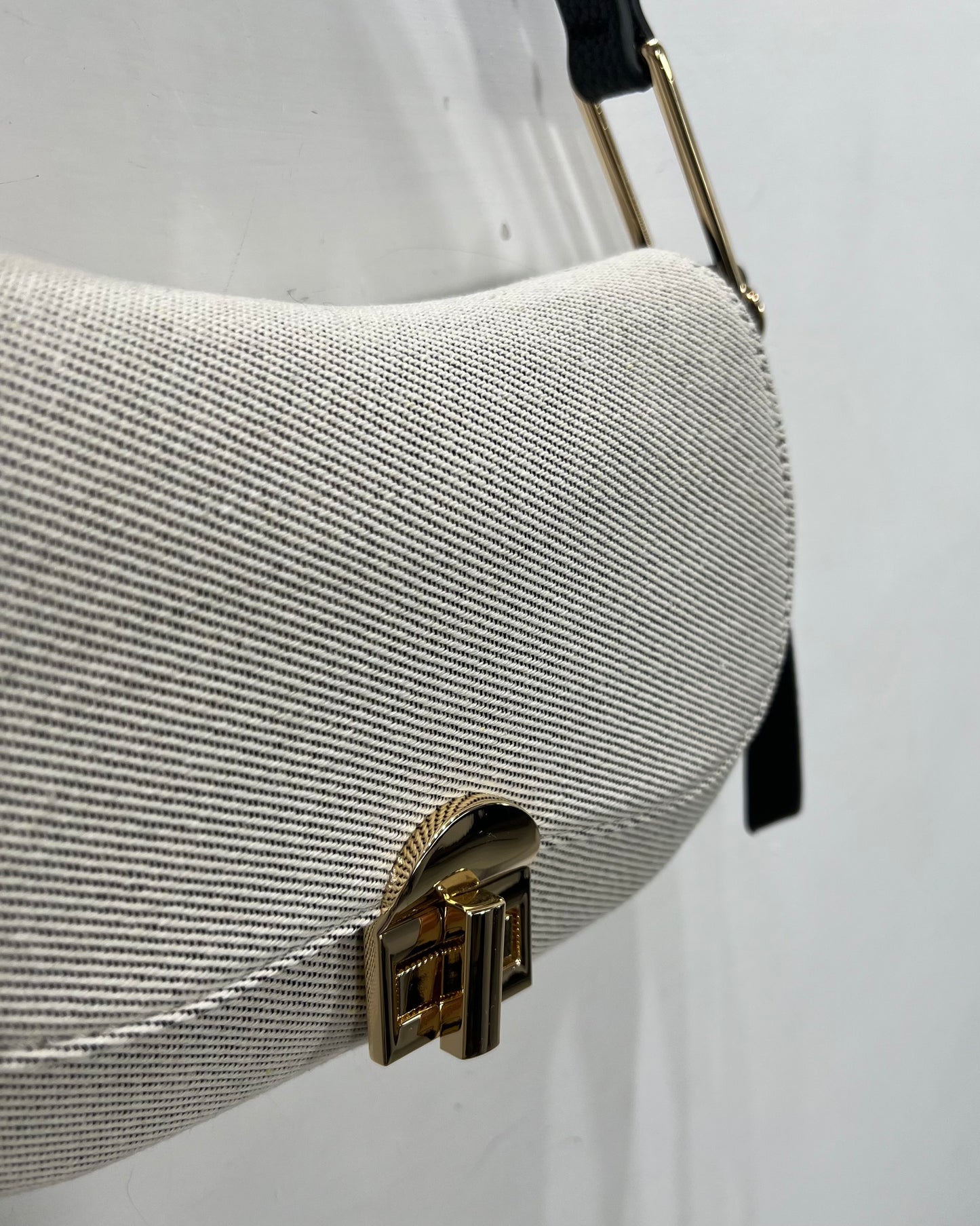 Borsa mini nera in tessuto
