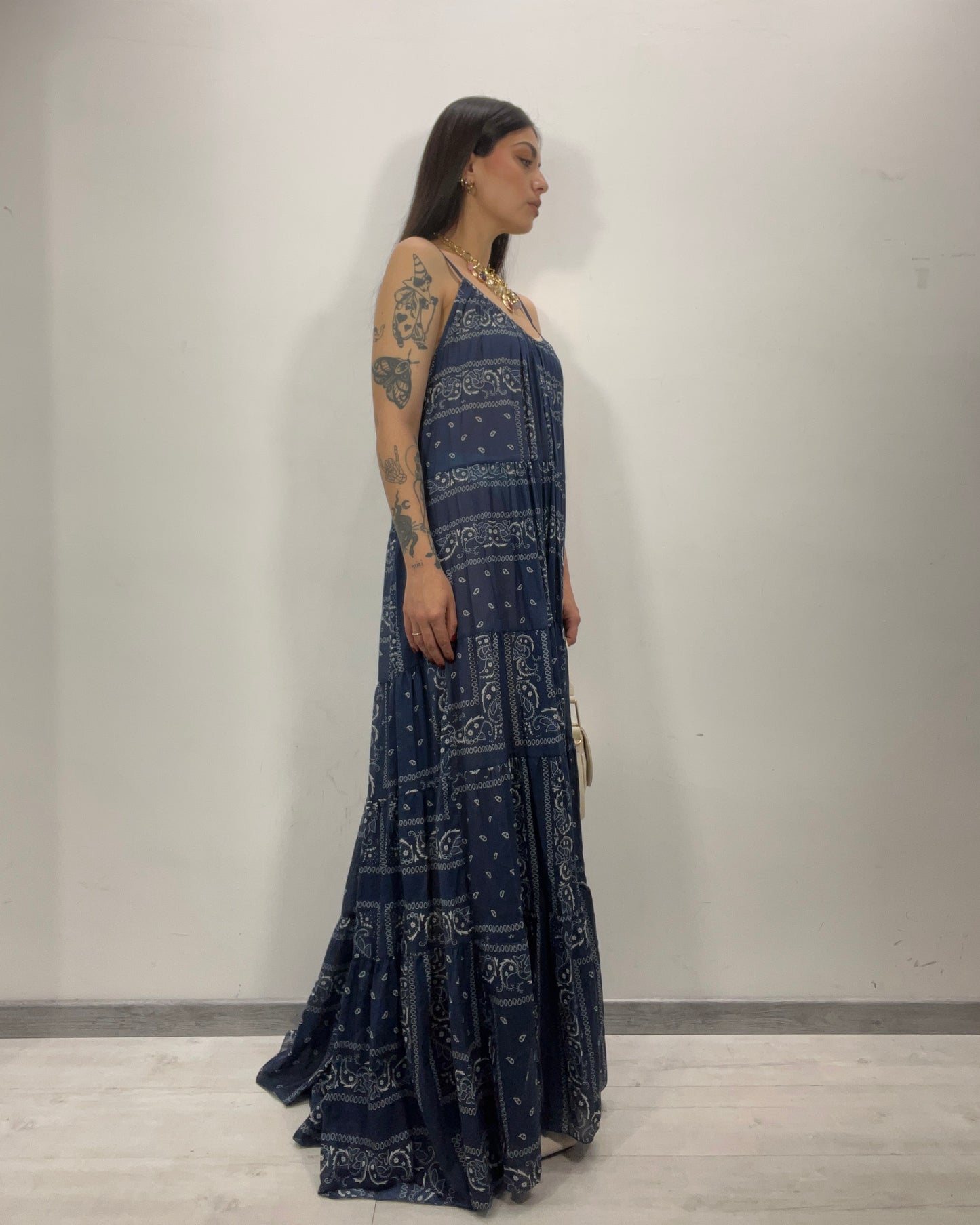 Abito paisley blu