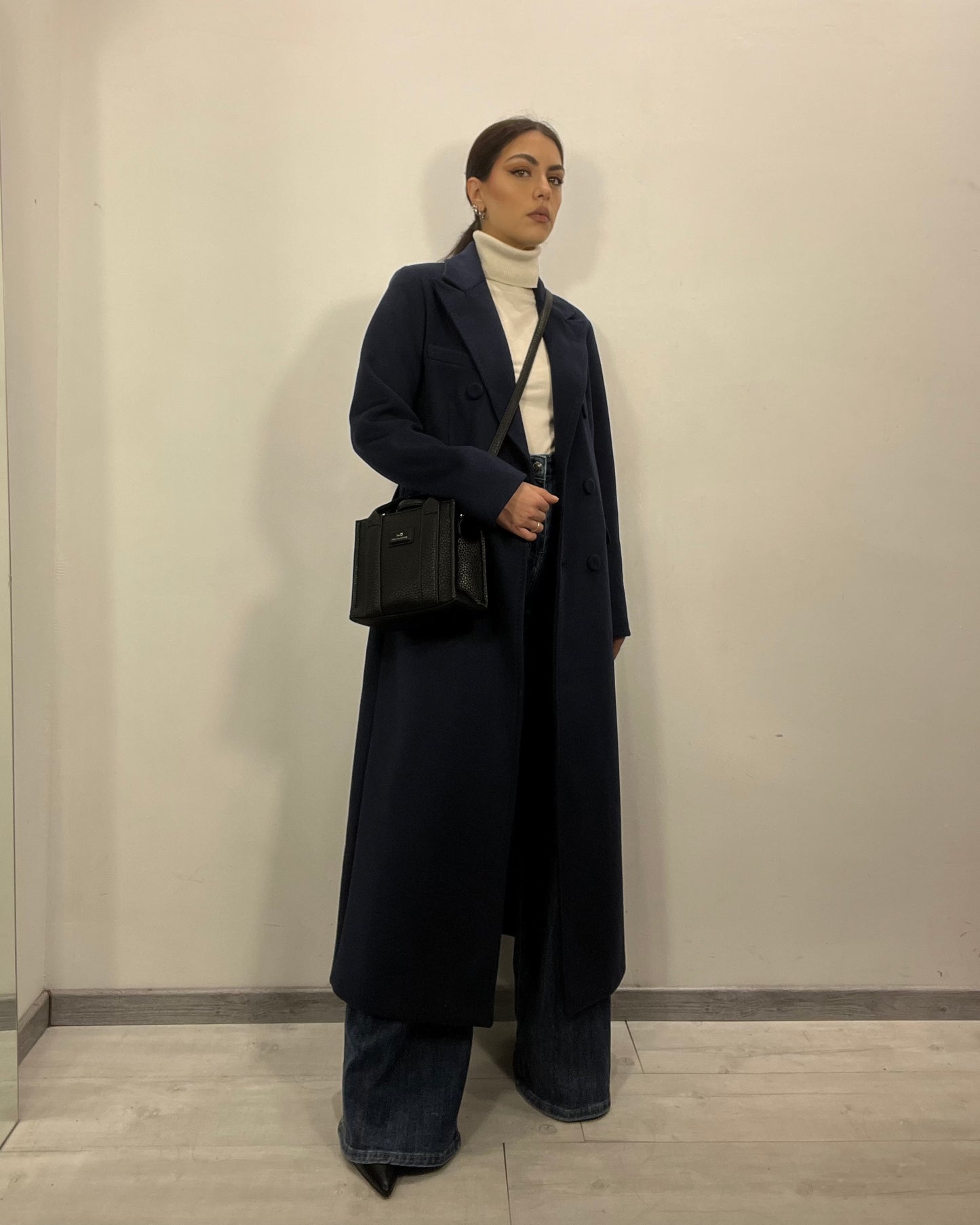 Cappotto lungo blu