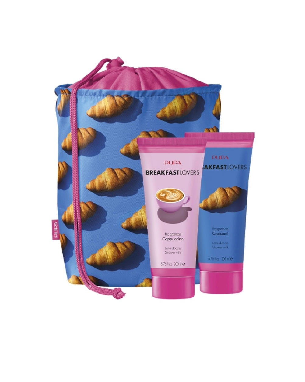 PUPA MILANO - Breakfast Lovers kit 2 latte doccia 200 ml + Pochette
