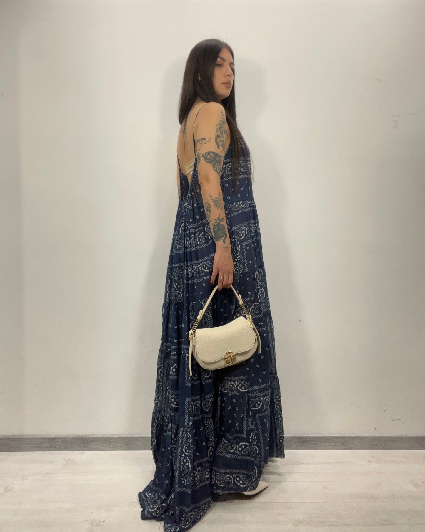 Abito paisley blu
