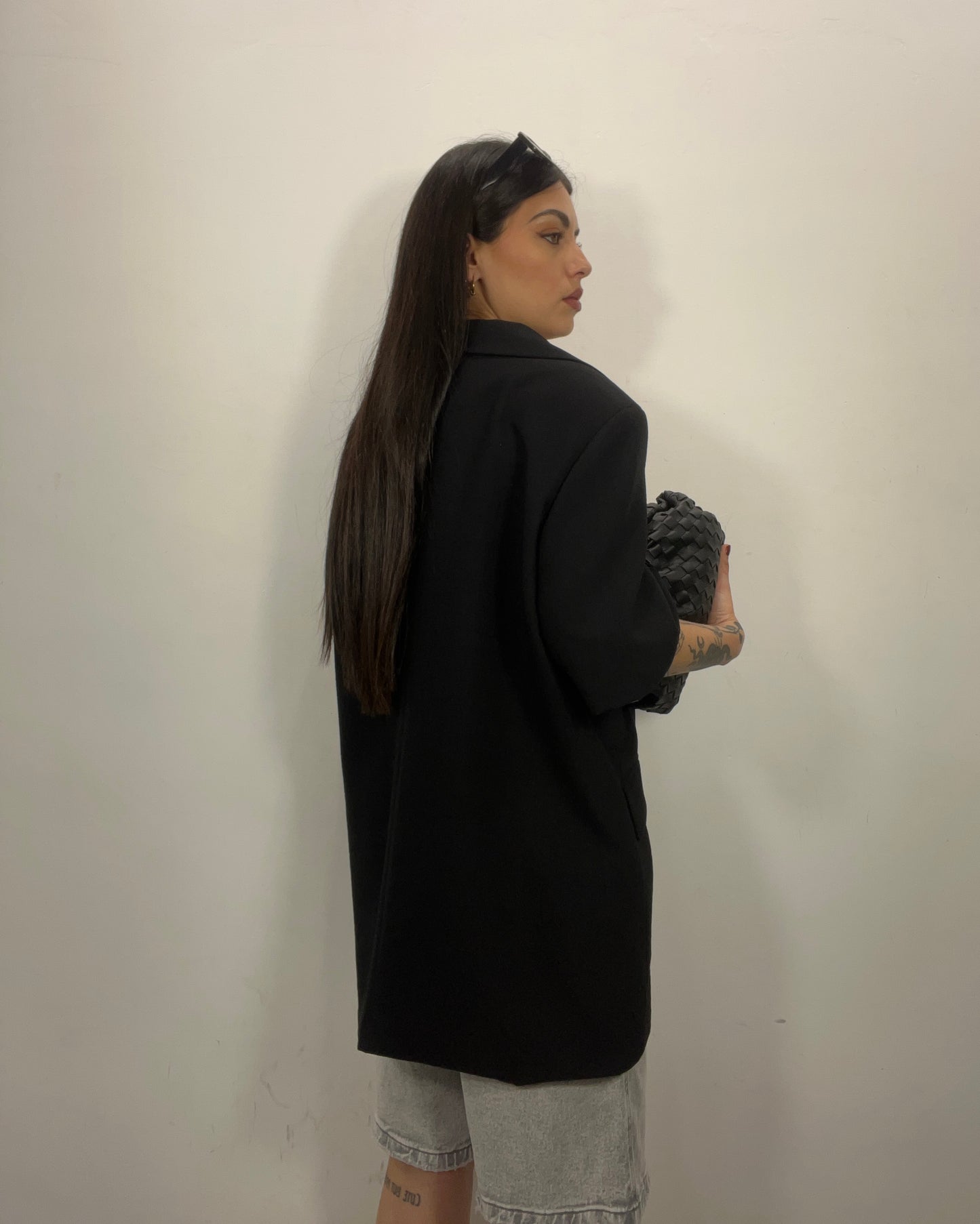 Giacca manica corta nera