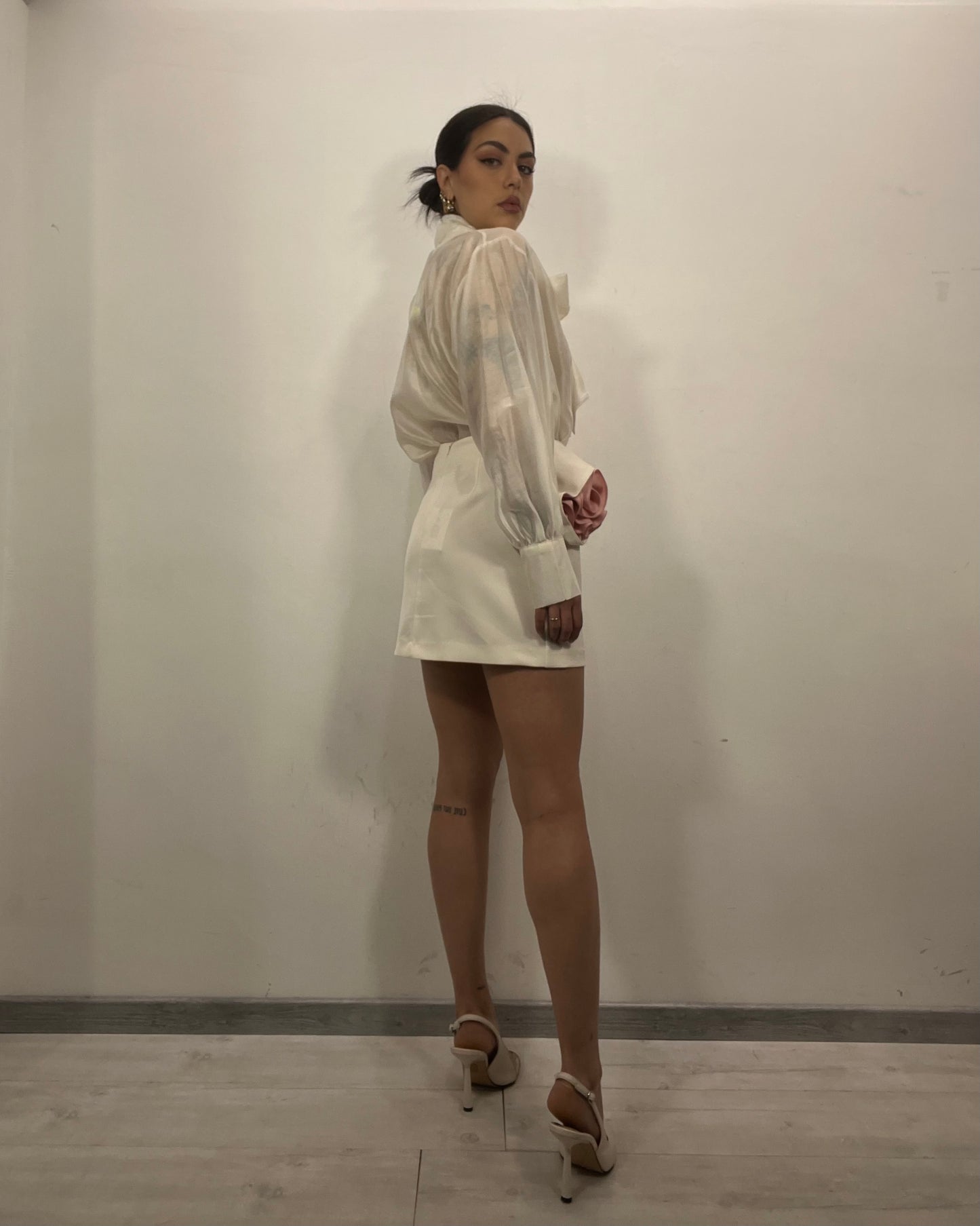 Minigonna Panna fiore