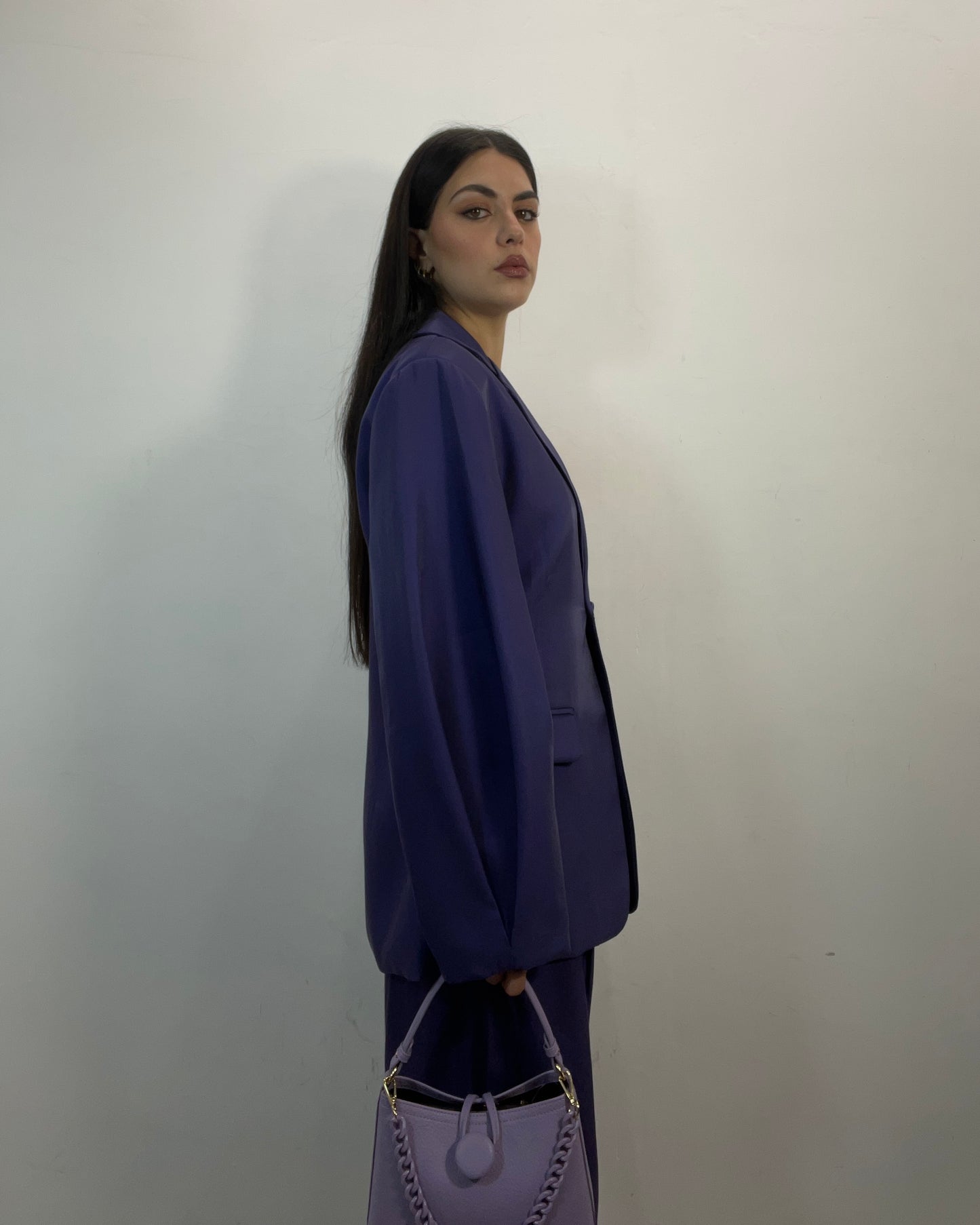 Giacca tailleur viola
