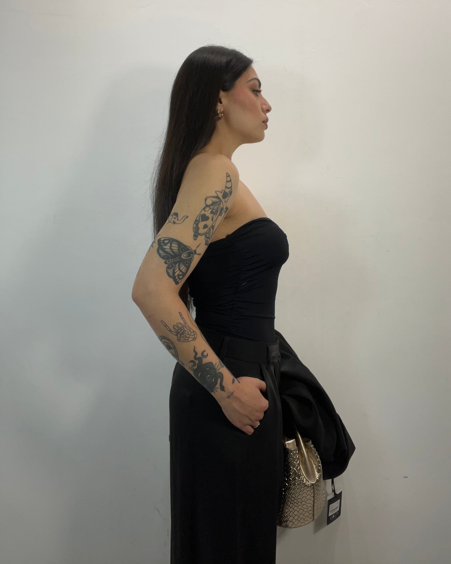 Pantalone tailleur nero