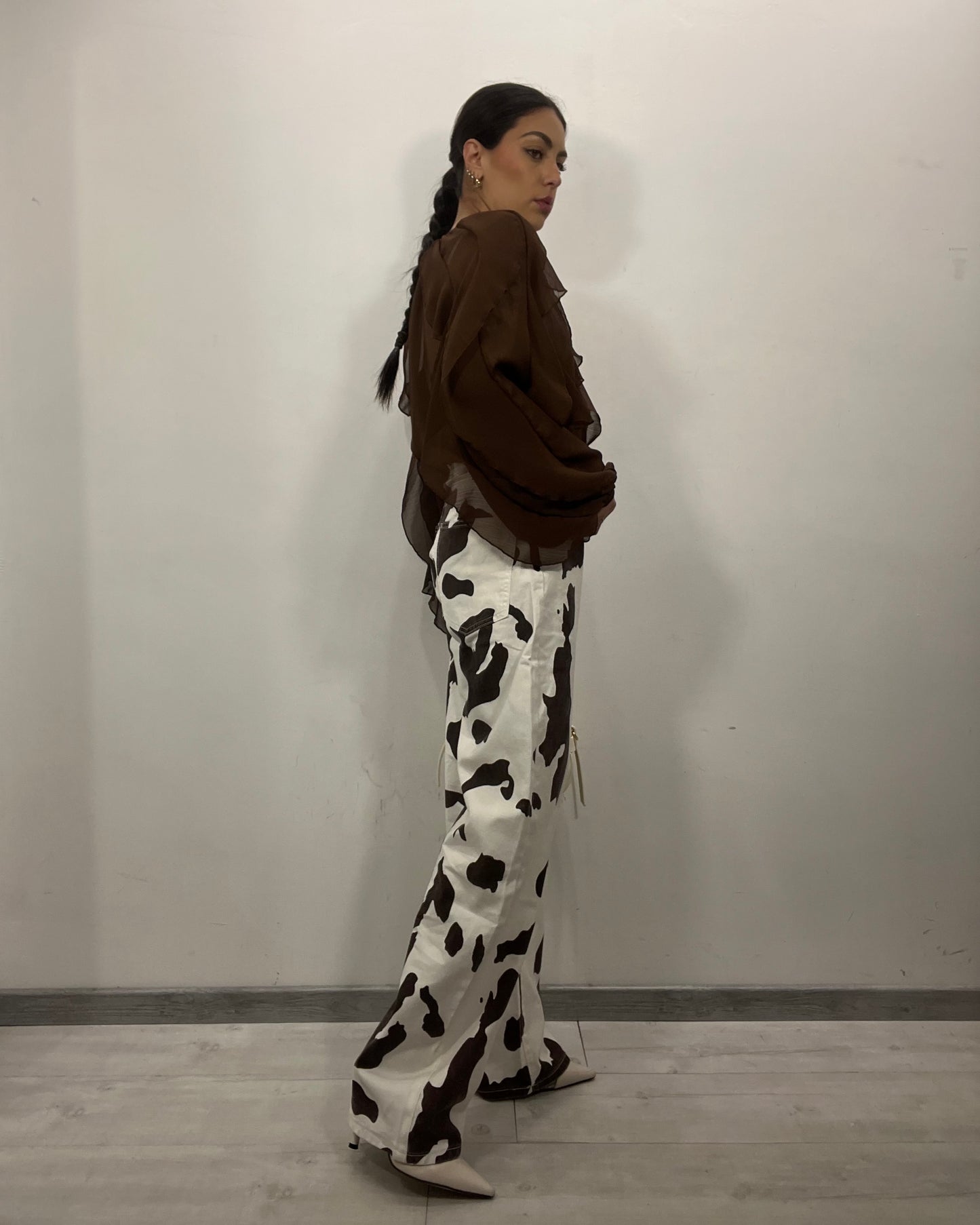 Pantalone in denim cow