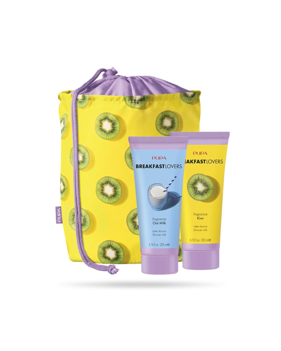 PUPA MILANO - Breakfast Lovers kit 2 latte doccia 200 ml + Pochette