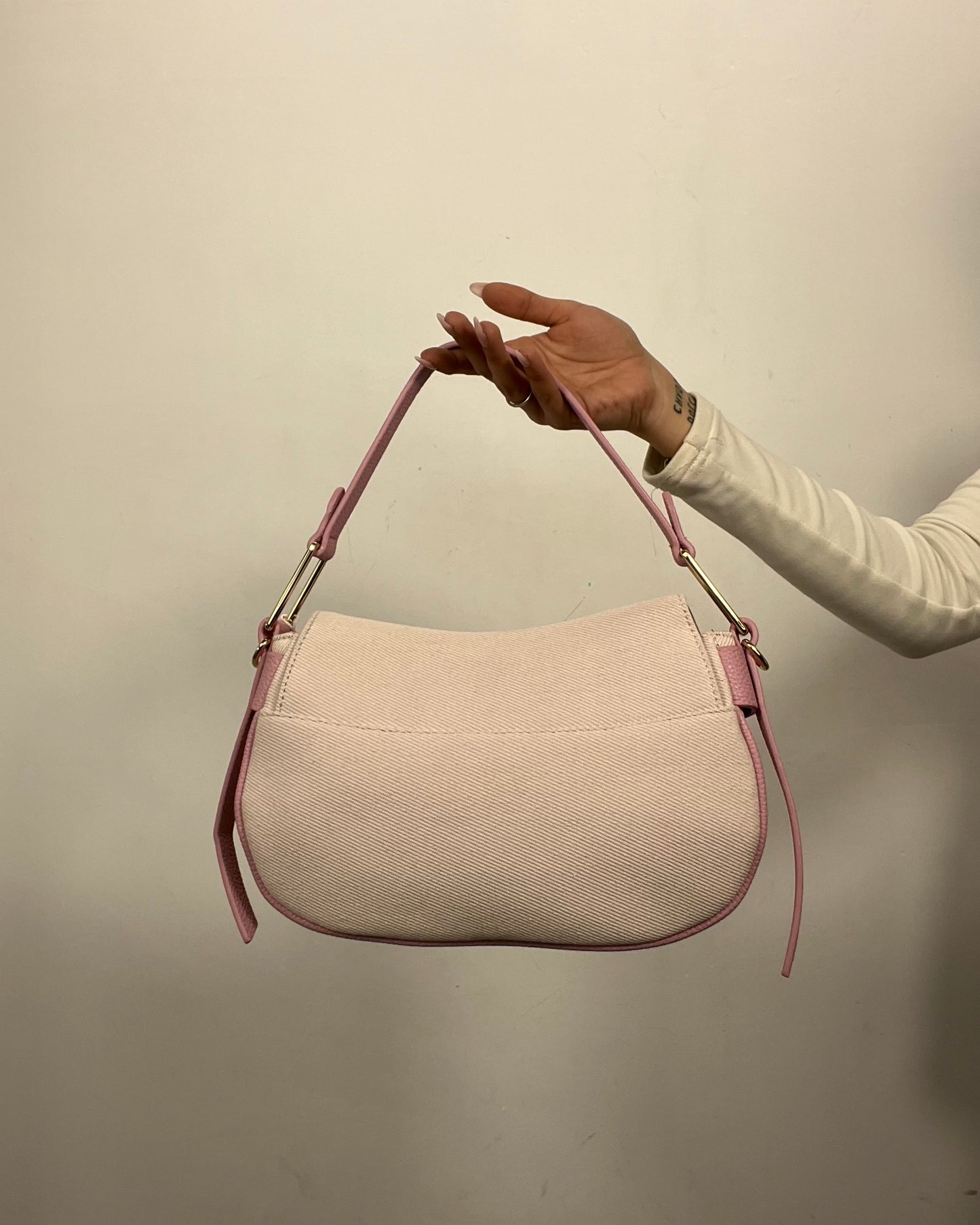 Borsa rosa in tessuto