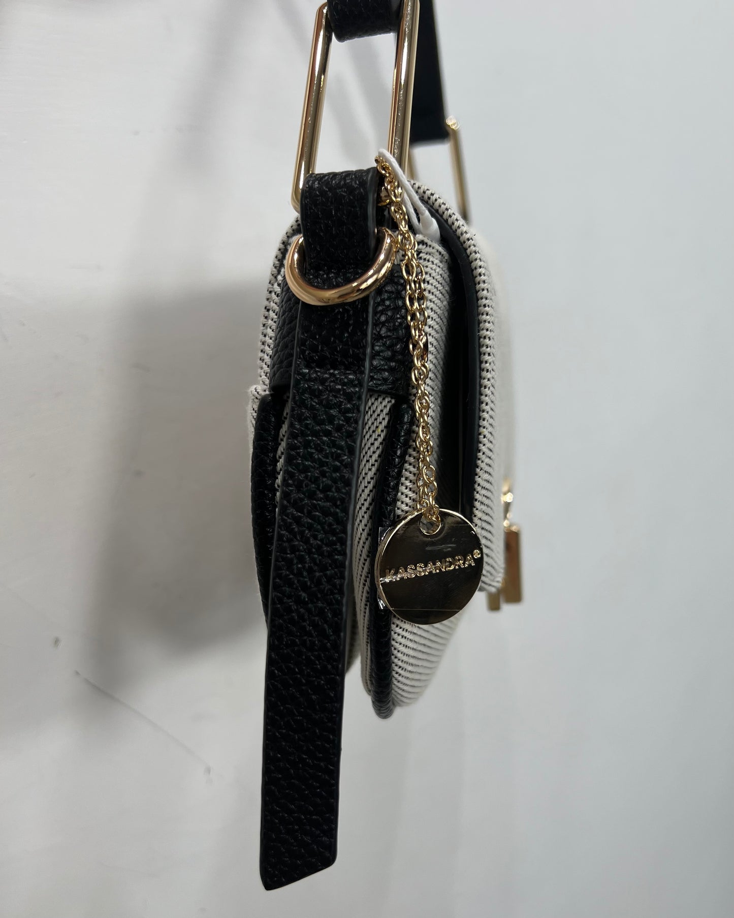 Borsa mini nera in tessuto