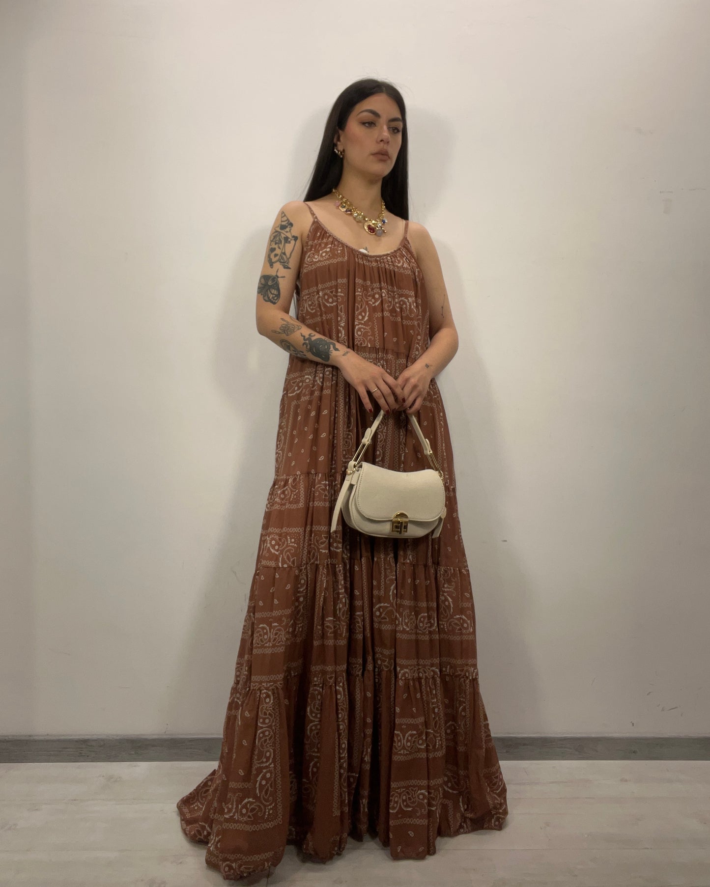 Abito paisley ruggine