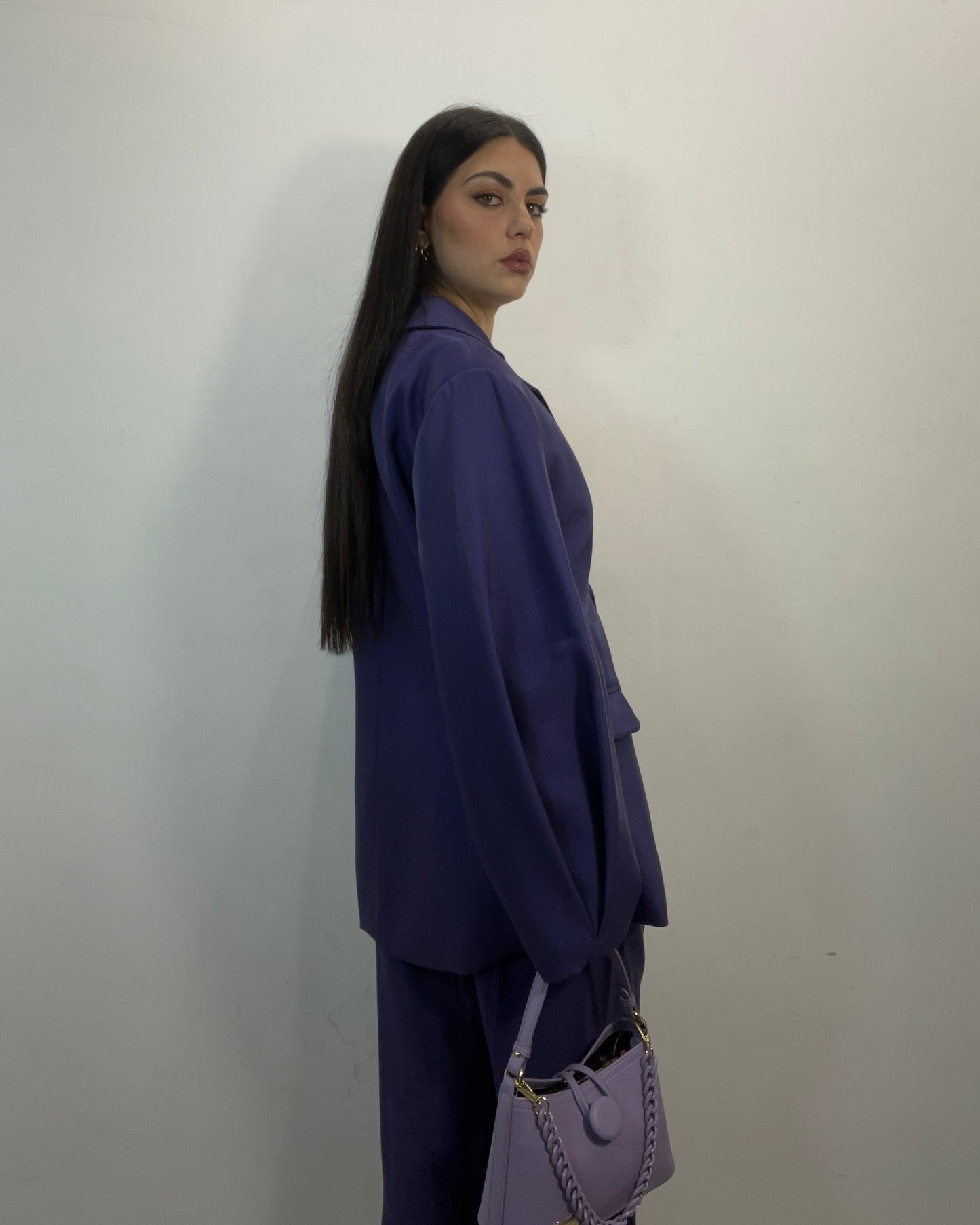 Giacca tailleur viola