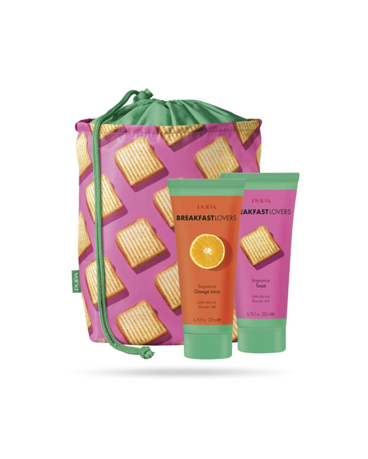 PUPA MILANO - Breakfast Lovers kit 2 latte doccia 200 ml + Pochette