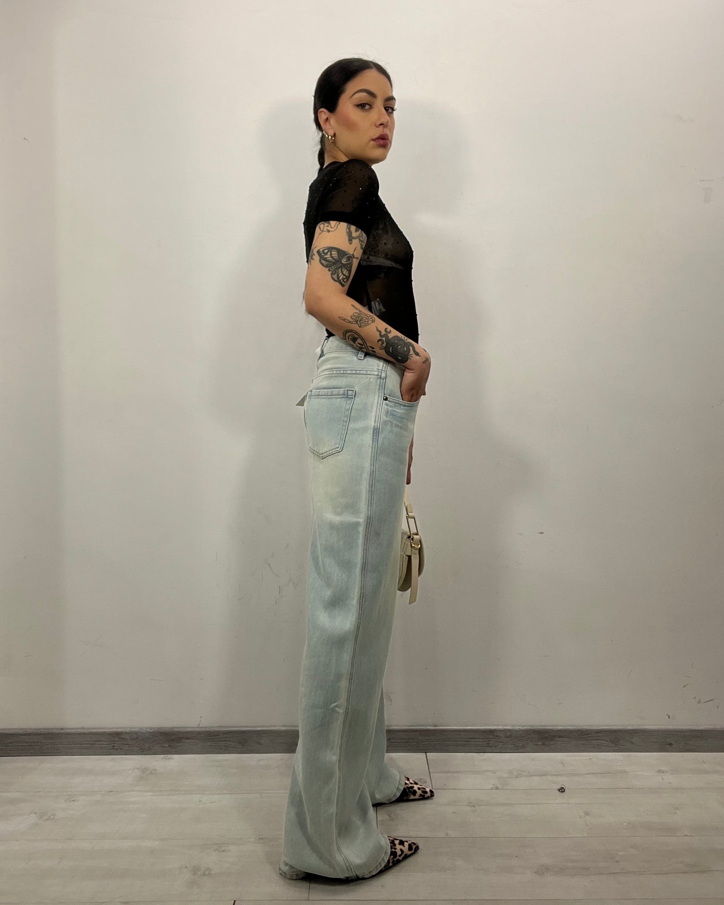 Body nero strass