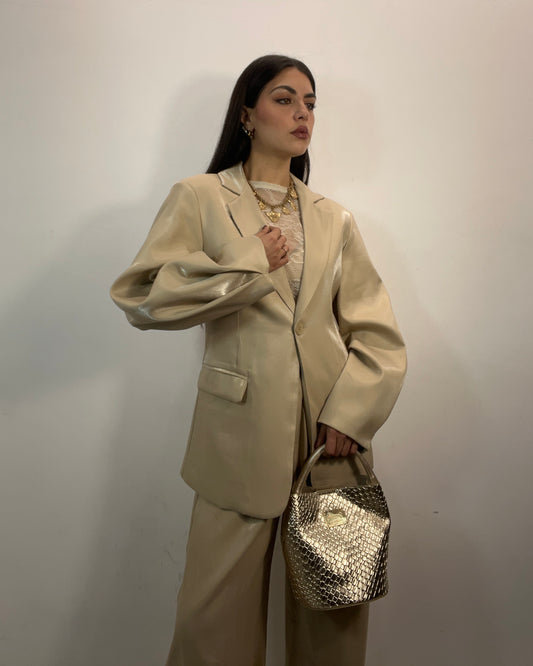 Giacca tailleur beige
