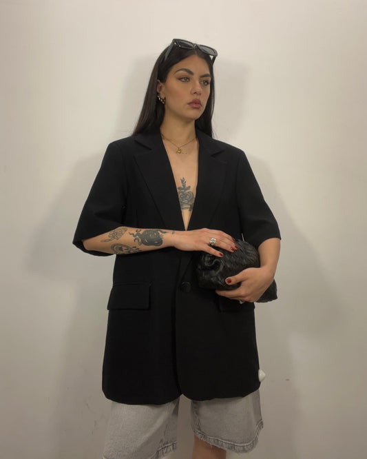 Giacca manica corta nera