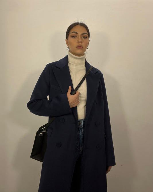 Cappotto lungo blu