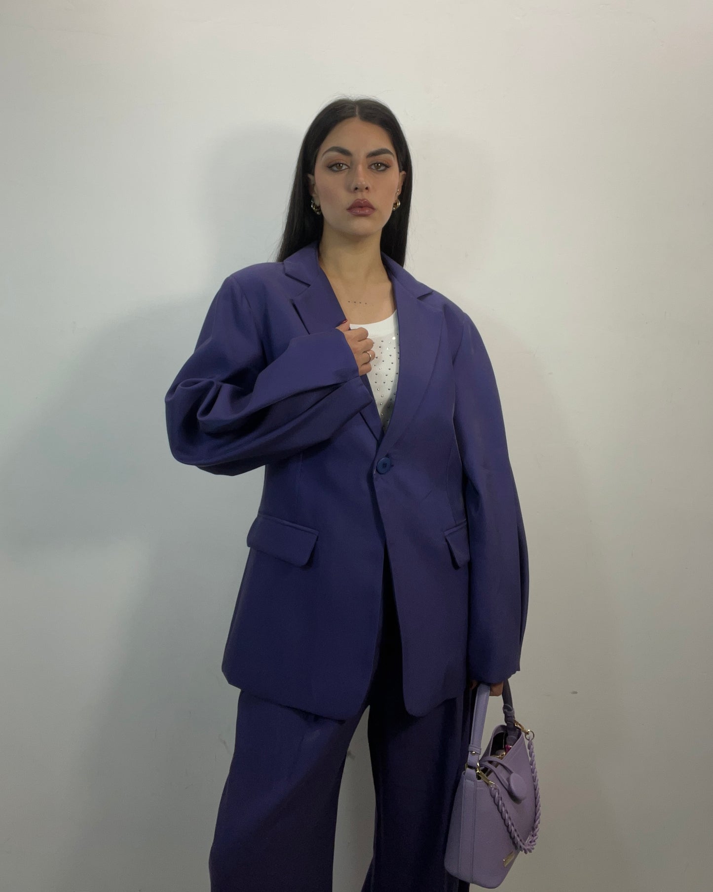 Giacca tailleur viola