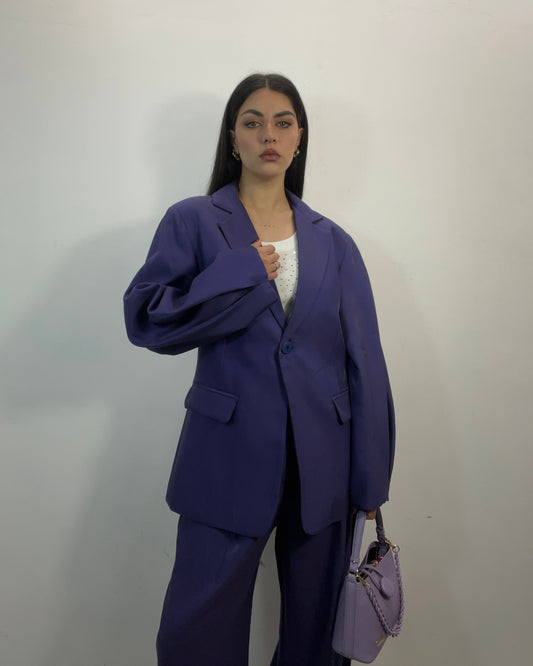 Giacca tailleur viola