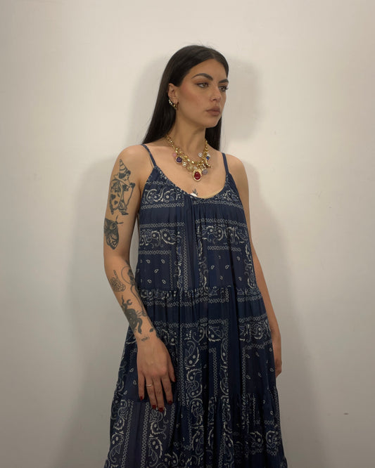 Abito paisley blu