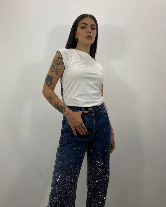 Jeans strass degradé