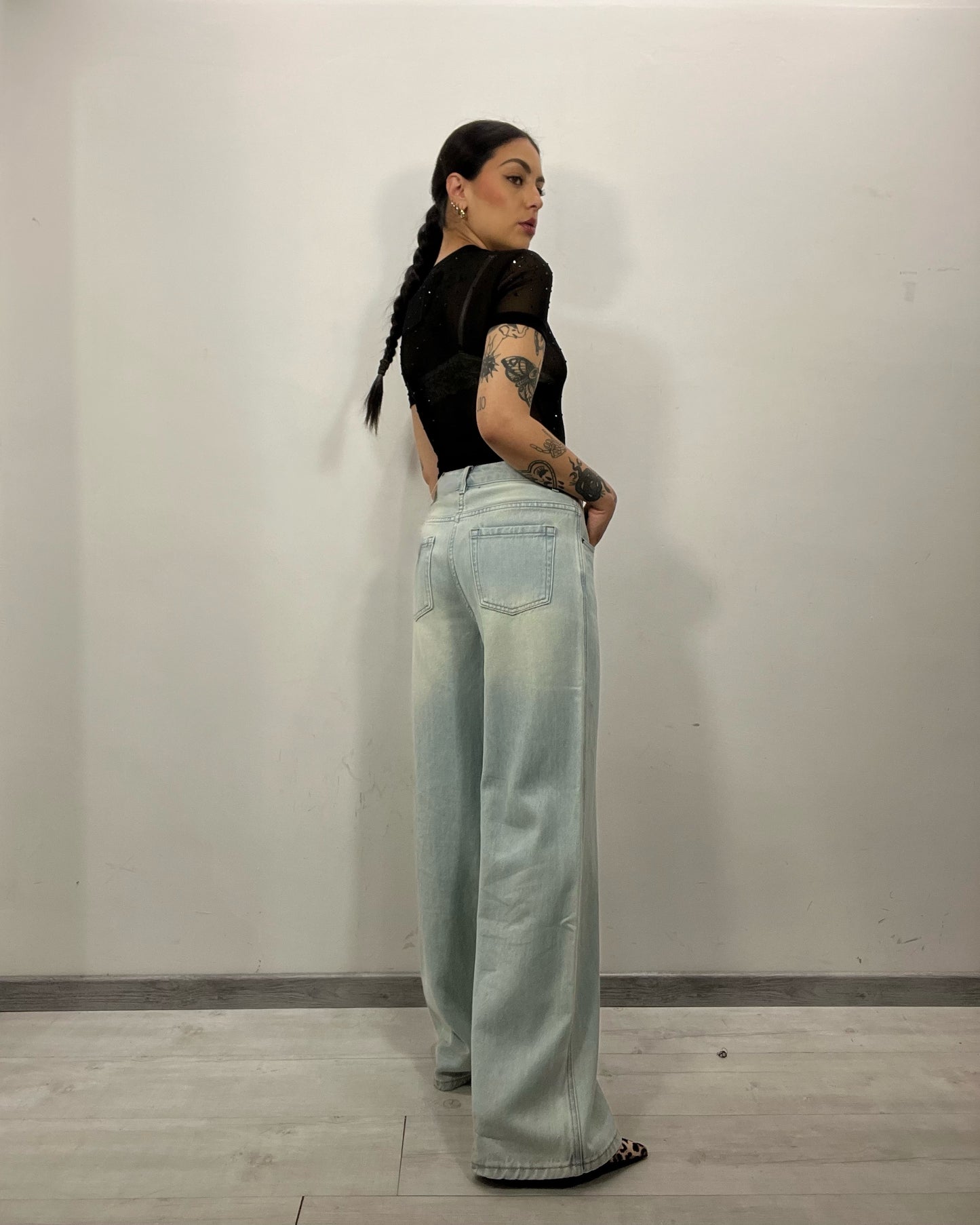 Body nero strass