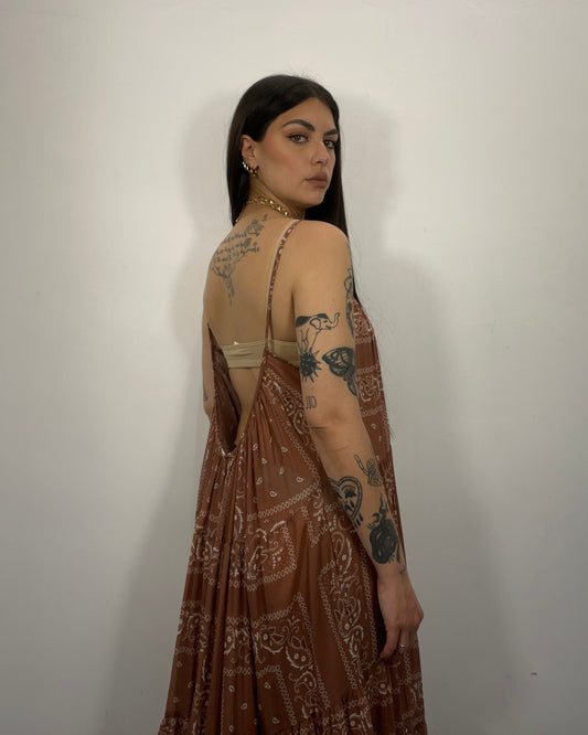 Abito paisley ruggine