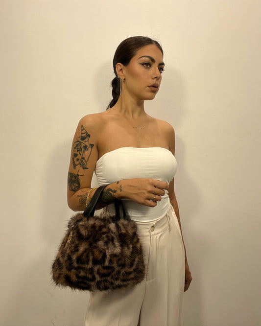Minibag eco pelliccia leopard